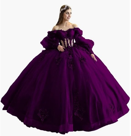 Flores vestido de adulto con mangas brillante con cuentas vestido dulce 2026 nuevo vestido de baile de hombro para mujeres image 17