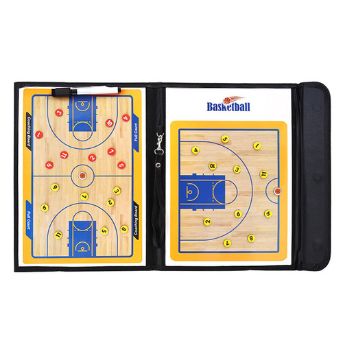 Basketball Strategy Board, Colorful 2.5 Foldable Coach Board Leather Teaching Board Magnetic with Pens Wholesale Sports Equipment