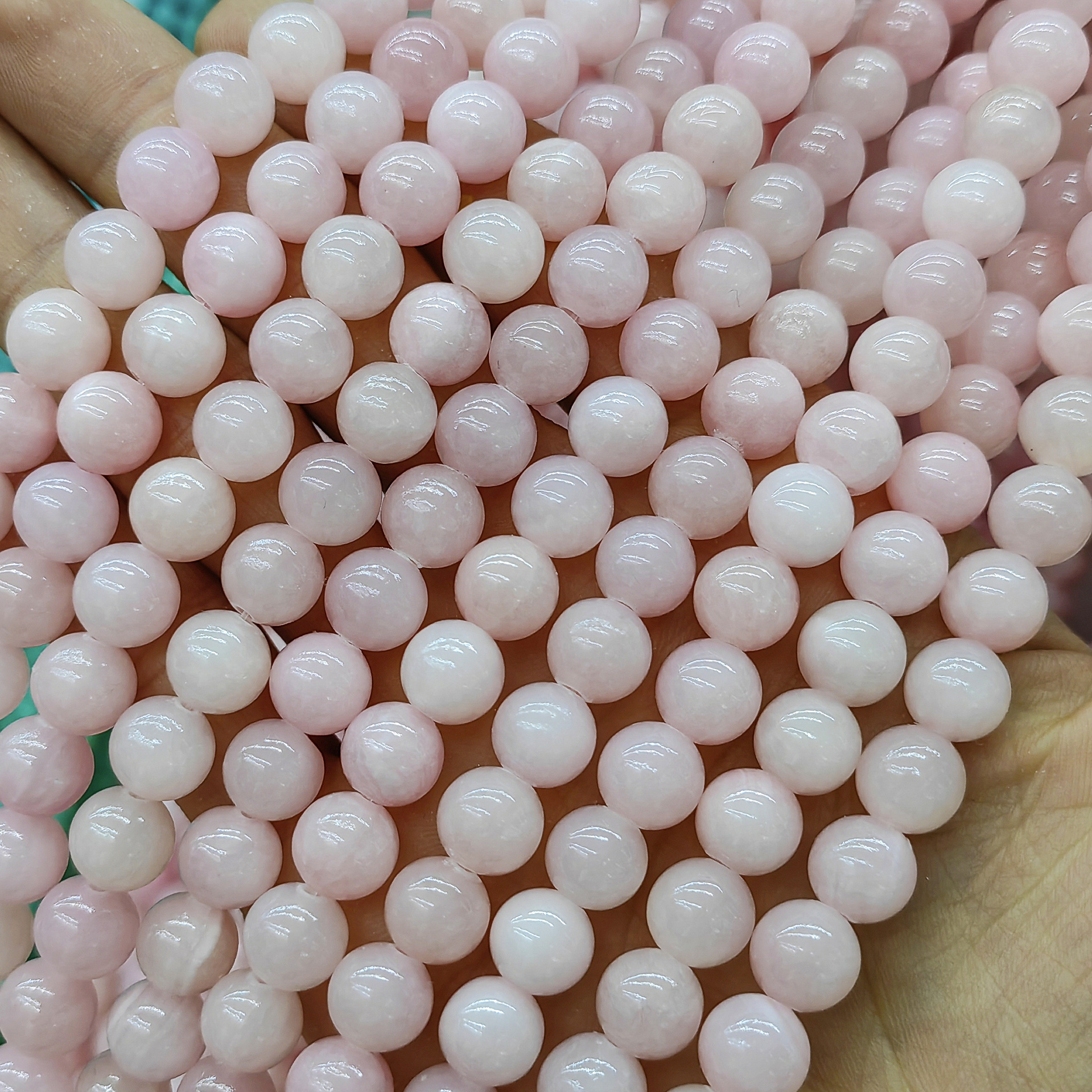 Natural beige Jade flor zafiro multi-color perlas sueltas cuentas redondas semiacabados DIY jade natural cuentas redondas joyería al por mayor