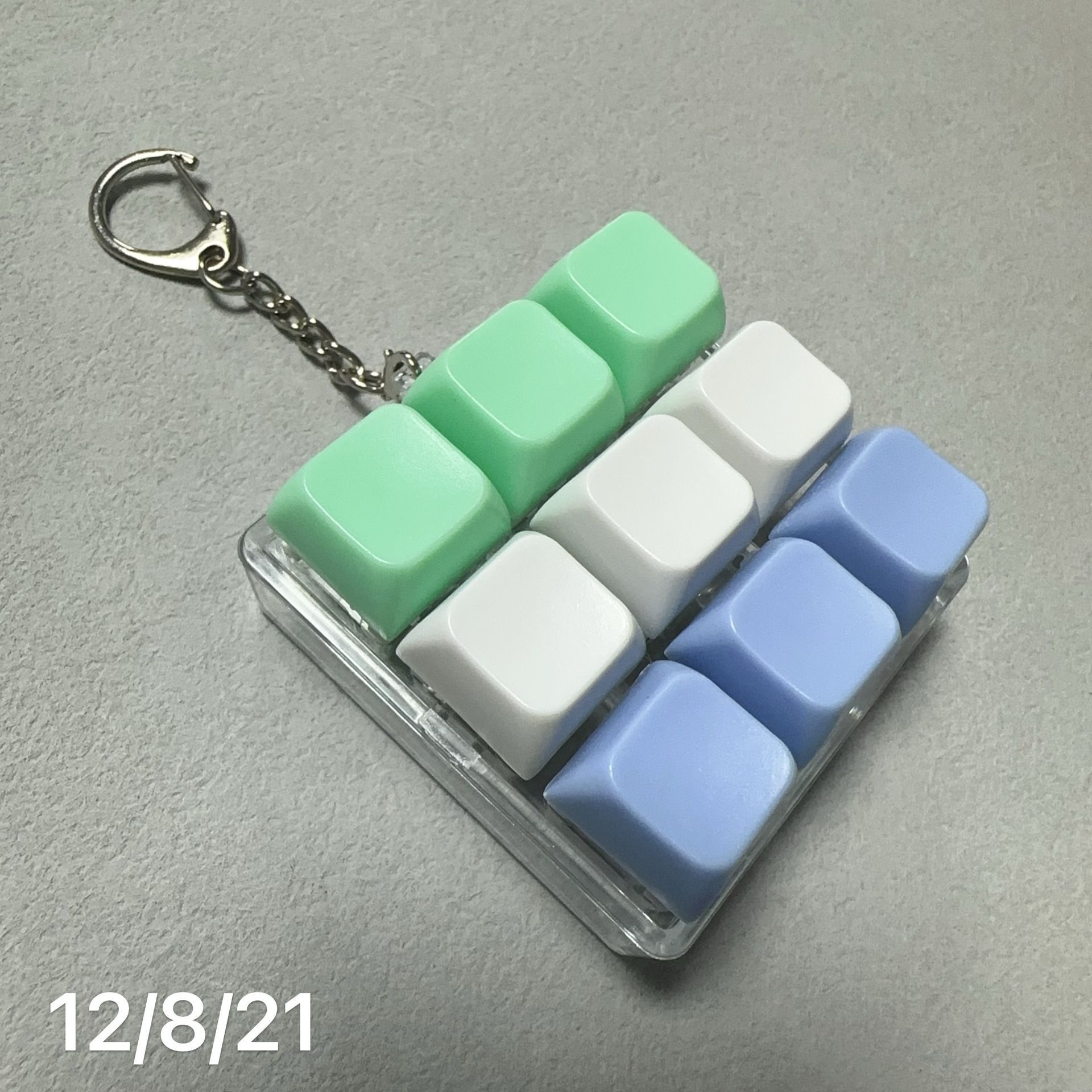 Nine-key transparent shell - cyan
