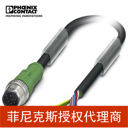 菲尼克斯传感器/执行器电缆SAC-8P-M12MS/ 5,0-PUR-1522516