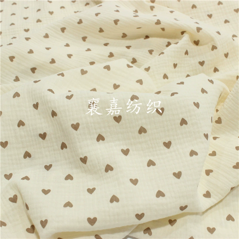 Дом любви крепа марли хлопка двойной классический небольшой одевает ткань пижамы