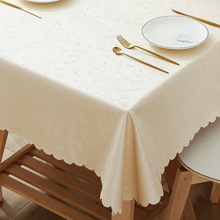 桌布欧式防水防油防烫免洗酒店饭店餐厅家用长方形餐桌布台布