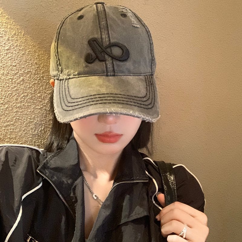 American agujero gorra de béisbol mujer japonesa vaquero retro gorra ancha gorra gor