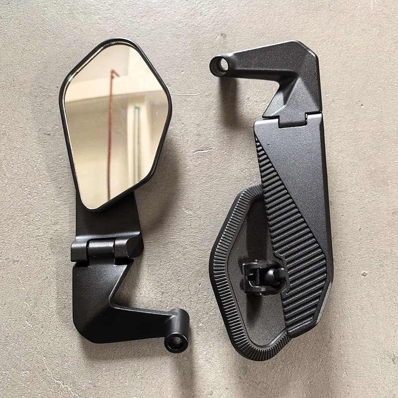 New Folding Motorcycle Rearview Mirror Modified Universal Flip-Up Wide-View Electric Vehicle Reflector Anti-Glare Mirror
