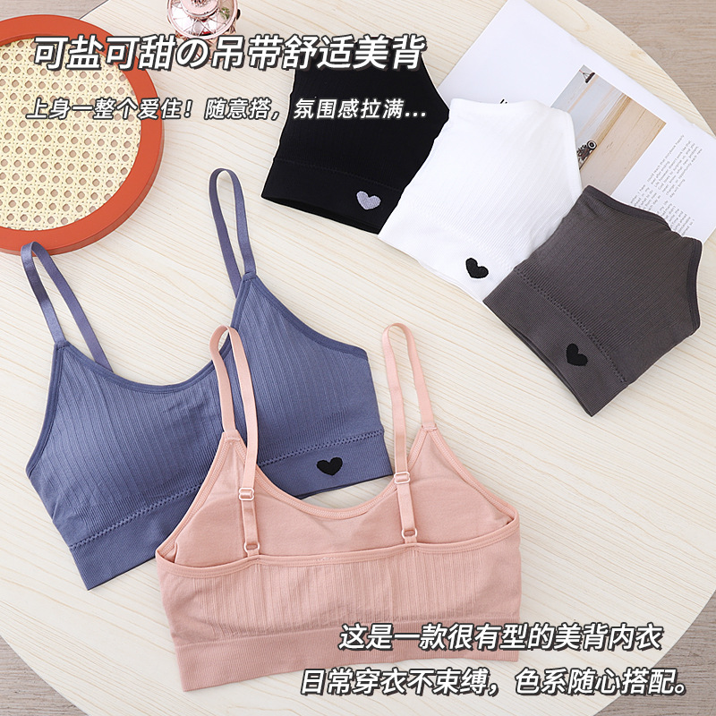 Transfronterizos lingerie belleza ropa interior de espalda deportiva envuelta en el pecho de la niña sin anillo de acero bra de espalda sin anillo de acero image 1