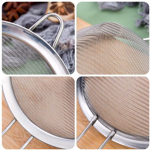Conical Strainer, Stainless Steel 201 Oil Colander, Soy Milk & Juice Filtering Mesh Spoon, Cocktail Strainer, Kitchen Oil Skimmer