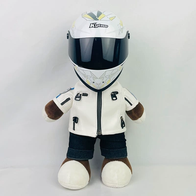 Tail Box Pendant Motorcycle Travel, Motosiklet dəbilqələri - 28cm-white-bear-paper-crane-s-size-includes-helmet-buckle