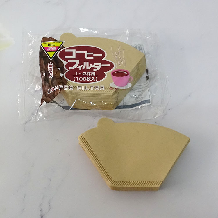 101美式咖啡机过滤纸1-2人份手冲壶过滤网扇形滤杯冲泡滴漏滤纸袋