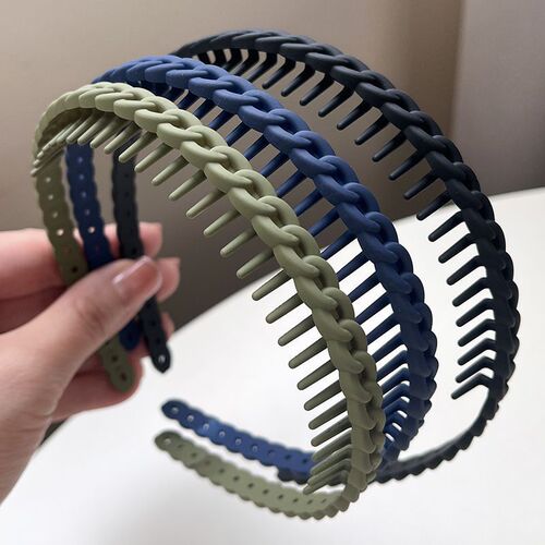 New Women's Toothed Anti-Slip Headband Hair Clip Hair Tying Headwear Hair Travel Hair Cave Plastic Face Washing Special Use 