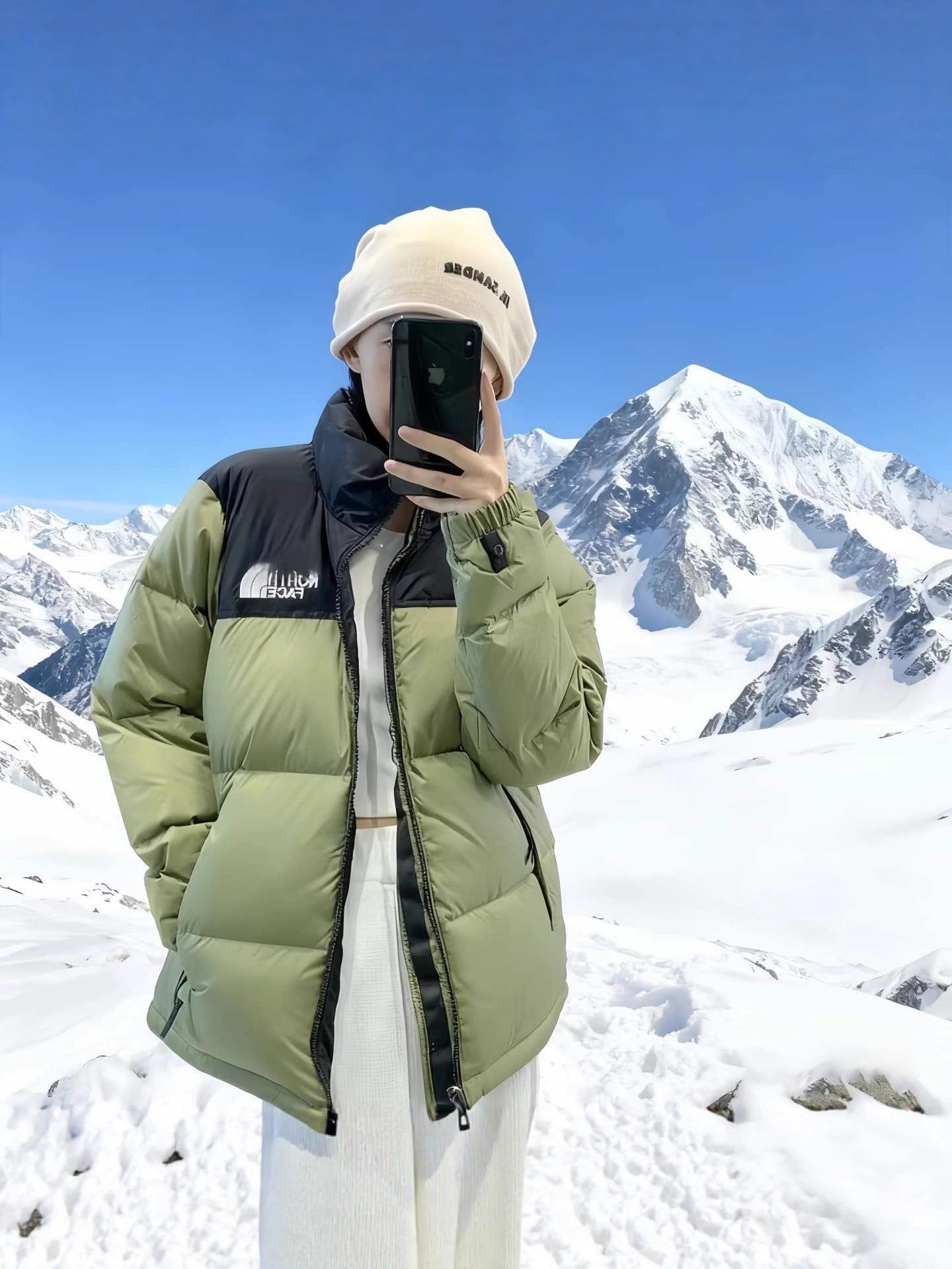 Putian correctamente 1996 norte chaqueta de plumón abrigo blanco a prueba de viento pareja caliente ropa de pan de moda norte