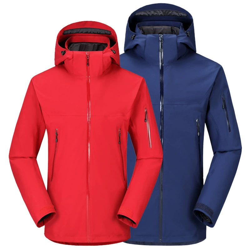 Высококачественный наружный пуховик для внутреннего желобка для мужчин и женщин набор из двух частей три в одном съемная шовная резиновая одежда для скалолазания