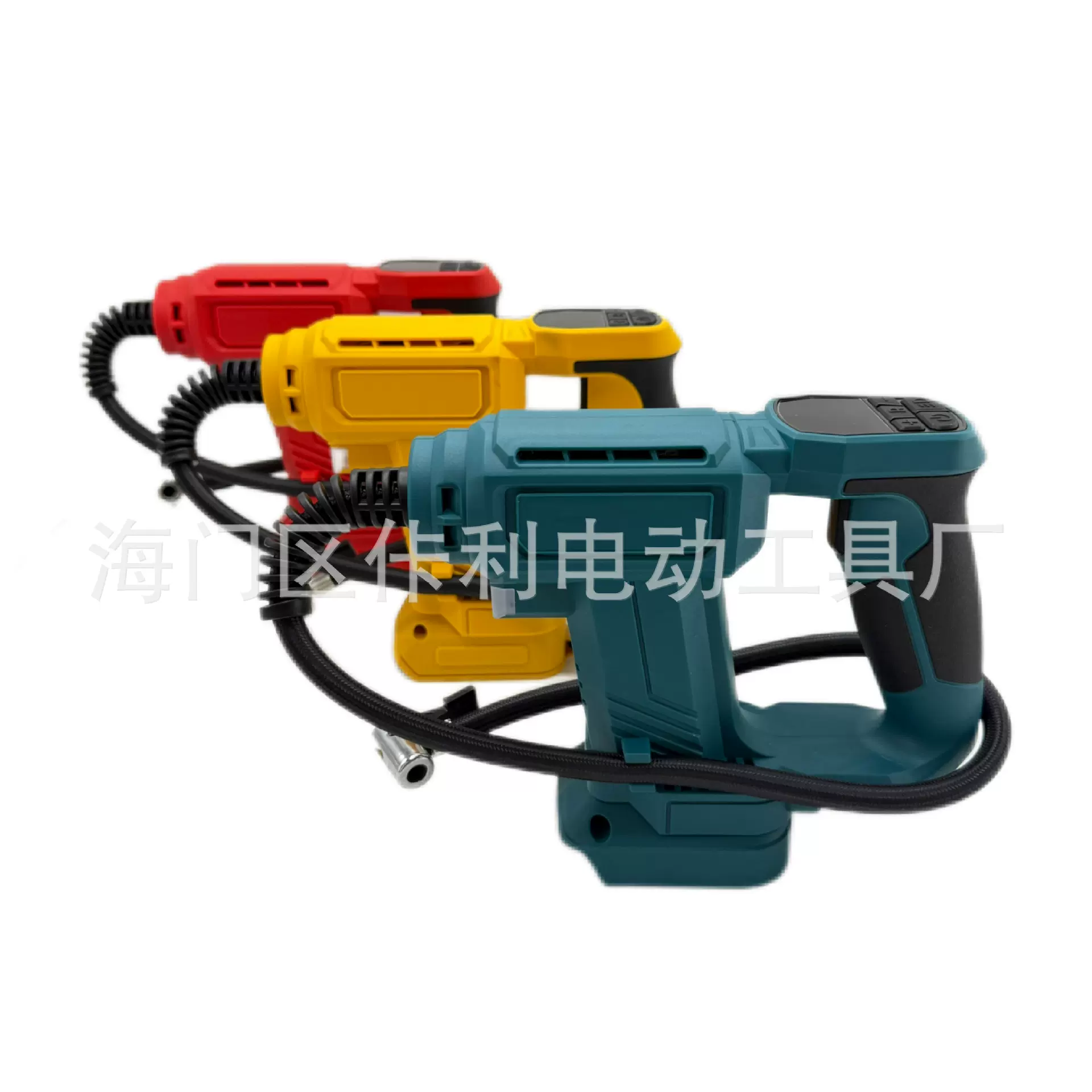 跨境外贸新款打气泵20V数显双供电车载打气机户外便携汽车轮胎