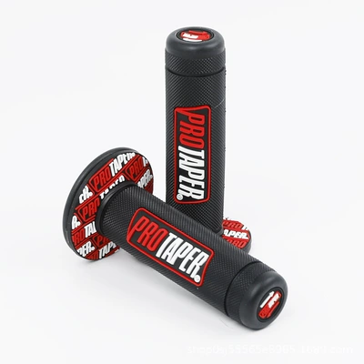 Pro Motorcycle Handlebar Cover, Off-Road Vehicle, Cross-Rider, Scooter, Universal Modification Accessories, Modified Handlebar Glue (Motorcycle Handle Cover) - a-pair-of-red-pro-grips