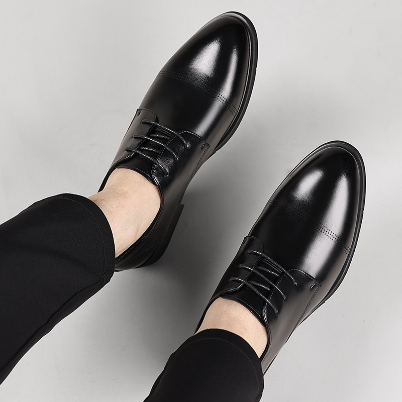 Chaussures Habillées Homme En Cuir Véritable Style Britannique_voghion.com