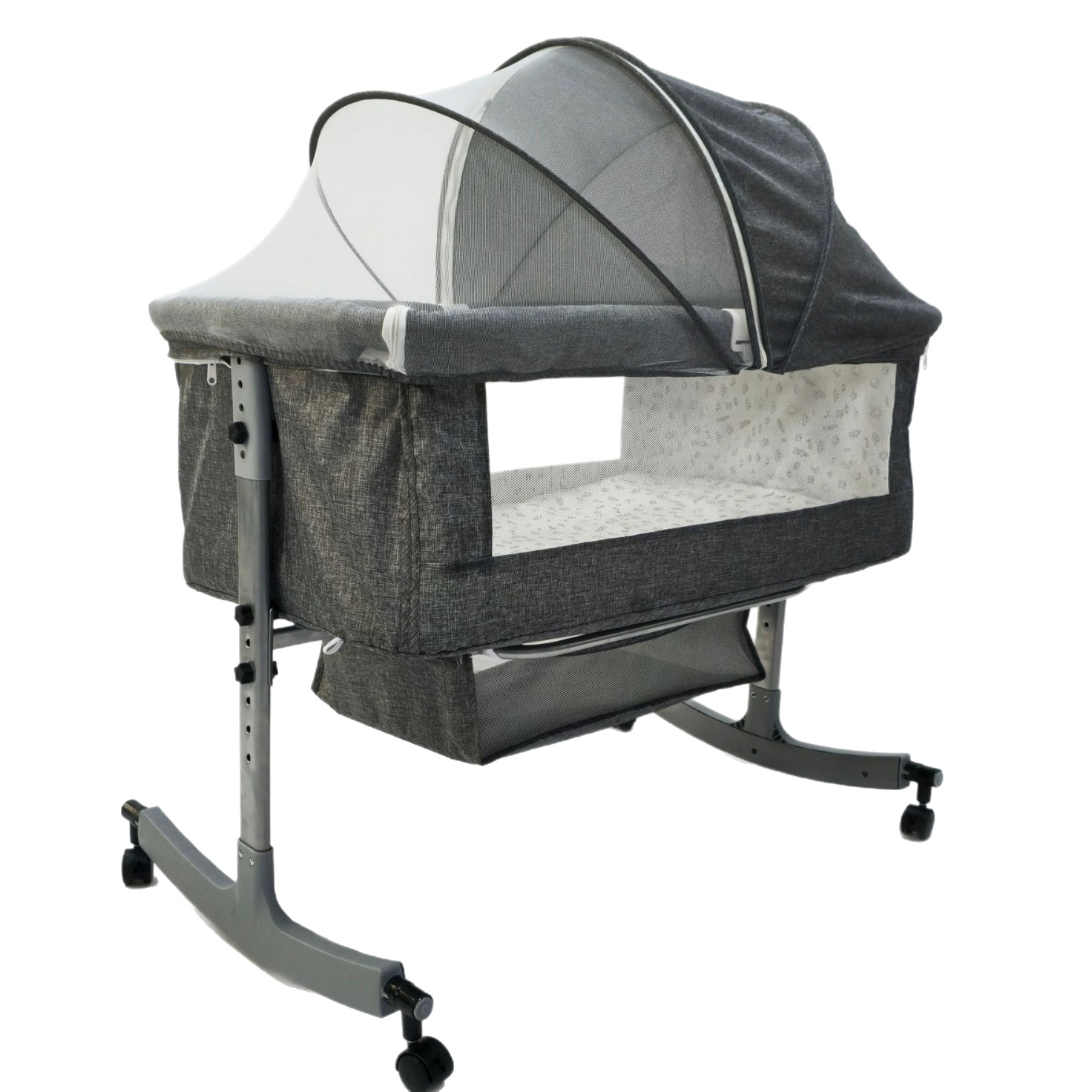 Cama de cuna en forma de I, cama de cuna para recién nacidos, cama grande multifuncional, bebé portátil para dormir, cuna para niños