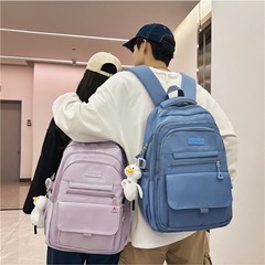 高校生デザイン感カバン女子中学生学院風ランドセル純色大学生シンプル百合リュックサック