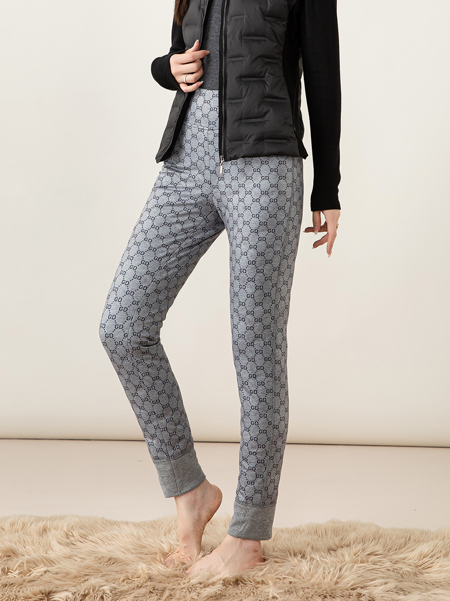 Quần legging nữ lót lông cừu cạp cao giữ ấm mùa đông — lưới