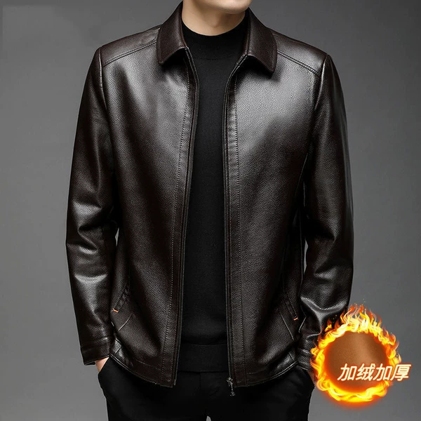❤2101-7 brown lapel plus velvet