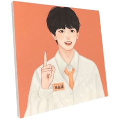 5YA1批發無框畫滿天星相框7寸8寸明星愛豆鏡面細閃照片擺台正方形