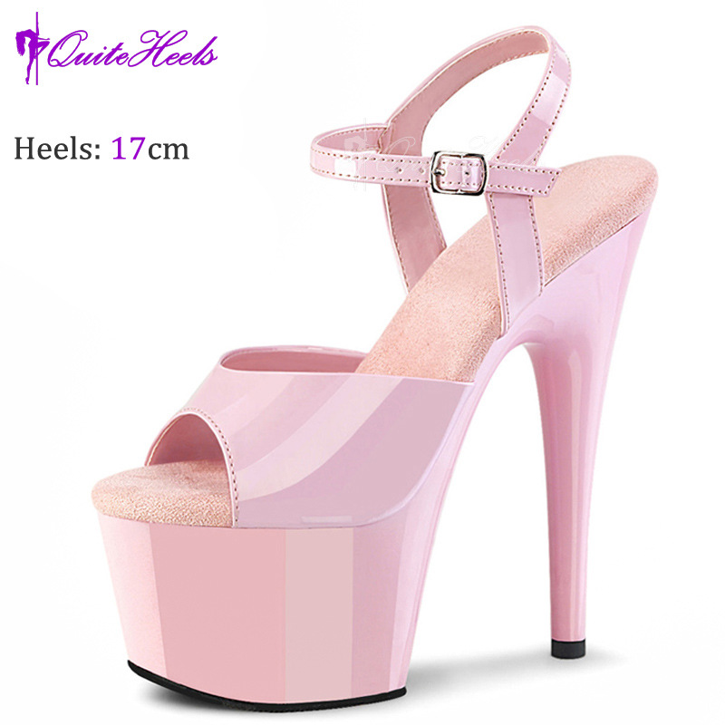 Giày cao gót mũi nhọn gót siêu cao 17 cm dáng catwalk — Đỏ đen, Đen Đỏ, Màu đen, màu đỏ tía chi tiết 2