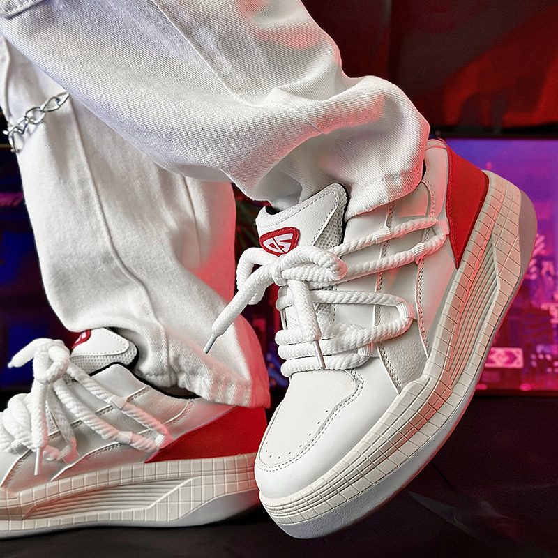 Herrenschuhe Nischendesign schwarze Kriegerbrotschuhe Herren lässig neue nationale Trendmarke Papaschuhe Skateboardschuhe_voghion.com