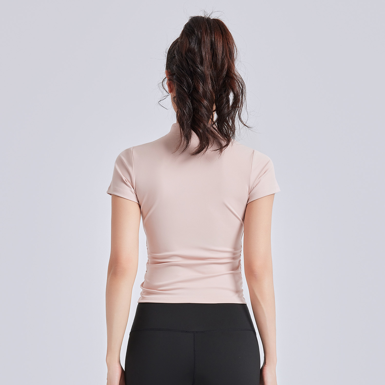 Juyitang nuevo estilo yoga de estilo nacional manga corta mujer hebilla de disco top deportivo chino verano ropa de yoga de moda nacional