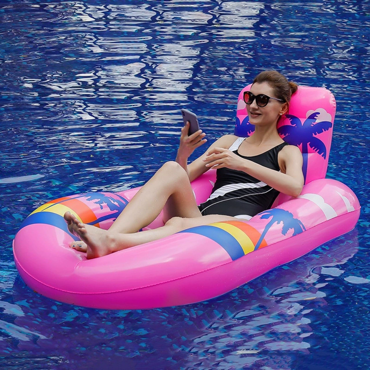 Трансграничные надувные кресла на спине шезлонги для взрослых на воде