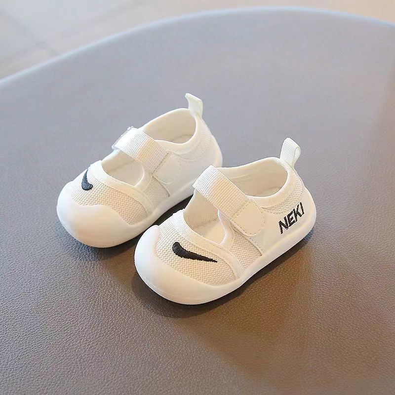 Baby Toddler Shoes Spring and Autumn Men's 0-1-2 Years Old Infant Women's Square Mouth Breathable Non-Slip Wear-Resistant Mesh Shoes