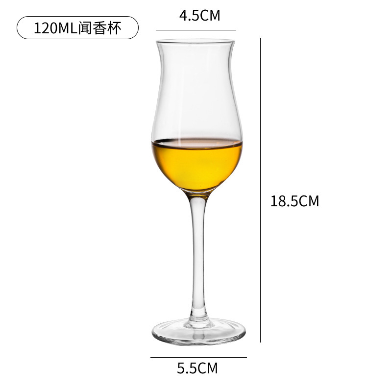 Taza de olor de vidrio internacional Taza de degustación de whisky Taza de prueba Taza de tulipán Taza de vino dulce Taza de bebida pura profesional ISO