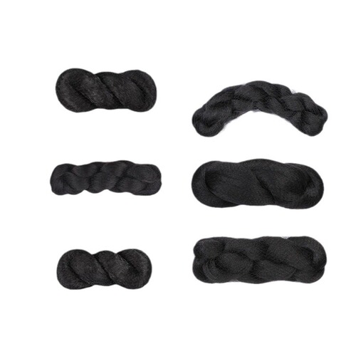 Hairpin braid pack, Hanfu hairpin holder, Xiaohuo hairpin, ancient costume wigs, 8-character braided hairpin pack