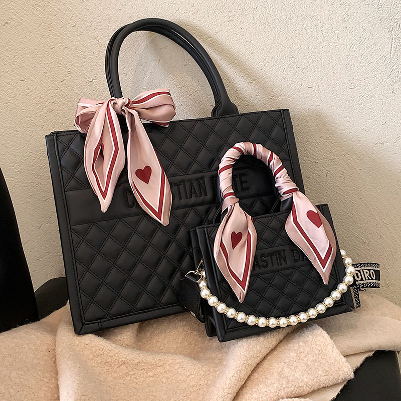 Bolsos para mujer 2024, nuevo estilo, bolso de mano con diseño de rombos, gran capacidad, bolso tote de color liso, texturizado, moderno, bolso bandolera.