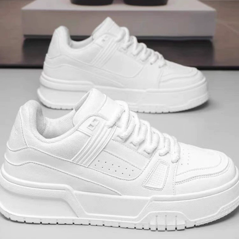 Casual sports sneakers unisex, black wear-resistant upper, chunky sole, leisure style