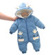 Newborn Baby Clothes Winter Climbing Clothes Baby Fleece-Lined Hassel Boys' and Girls' Jumpsuit Outer Wear Holding Clothes