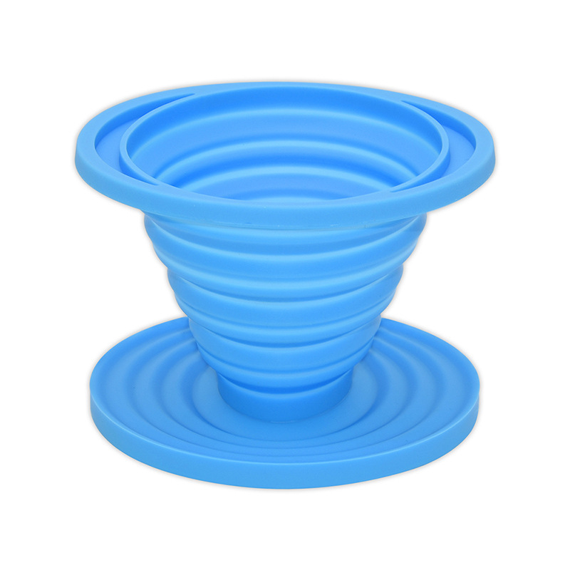 Transfronterizo plegable de silicona café embudo de calidad alimentaria en stock familia portátil al aire libre mano filtro de café embudo