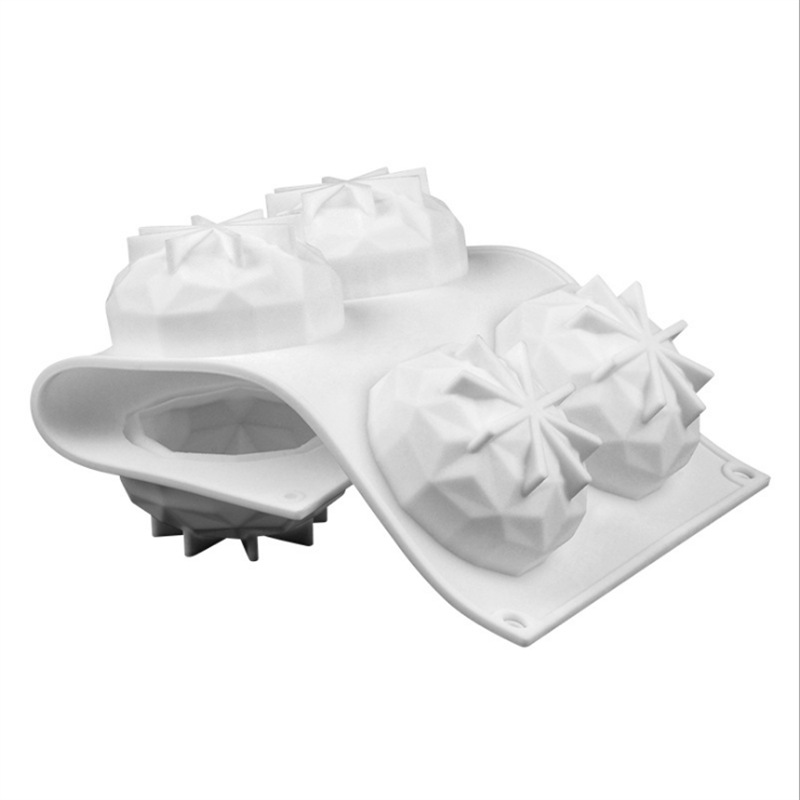 �ֻ� 6��3D��ʯ����Ľ˹�轺����決ģ��diy�決�þ�cake mold