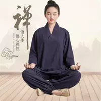 Простая одежда из хлопка и льна, одежда для исцеления, одежда для дзен, буддийская женская одежда, мужская одежда для храма, медитации и практики, костюм для волонтеров, простого человека