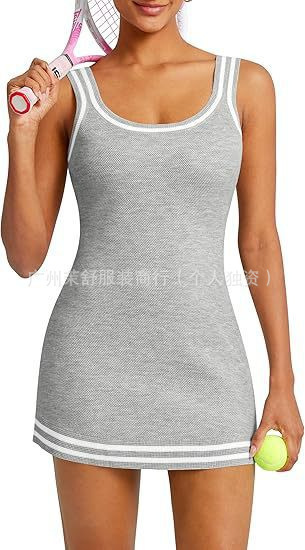 alo网球运动连衣裙女2025新款针织速干修身显瘦训练防晒裙|undefined