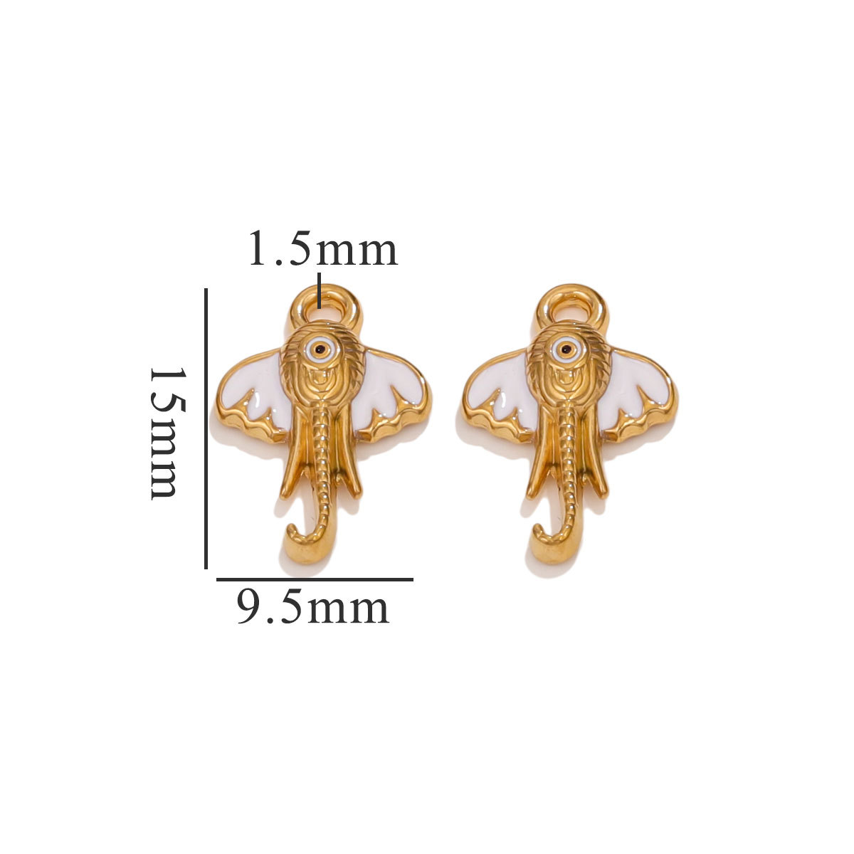 Acero inoxidable 3D retro esmalte colgante de goteo de aceite collar caricatura oso DIY accesorios joyería colgante mayorista