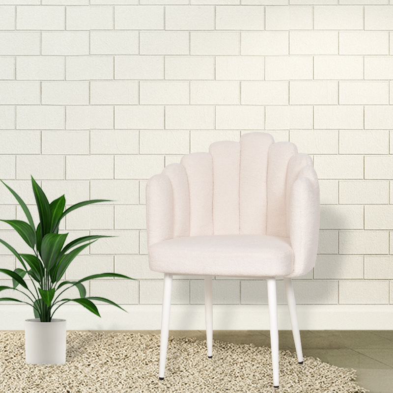 French-Style Cute Home Chair for Girls, Soft Cushion, Comfortable for Long Sitting, Modern Minimalist Lazy Dining Chair, Light Luxury