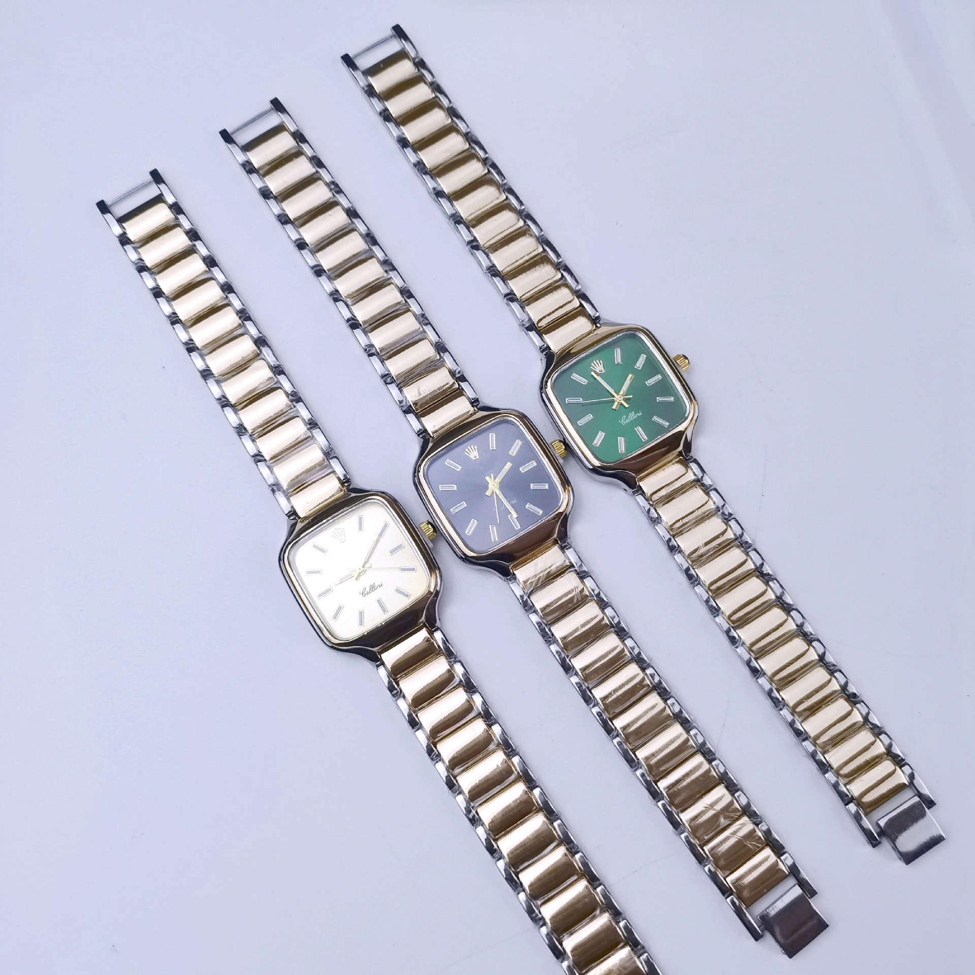 Women's Suit Watch Square Design Strip Quartz Watch Women's Steel Band Watch Live Broadcast Douyin Cross-Border Supply