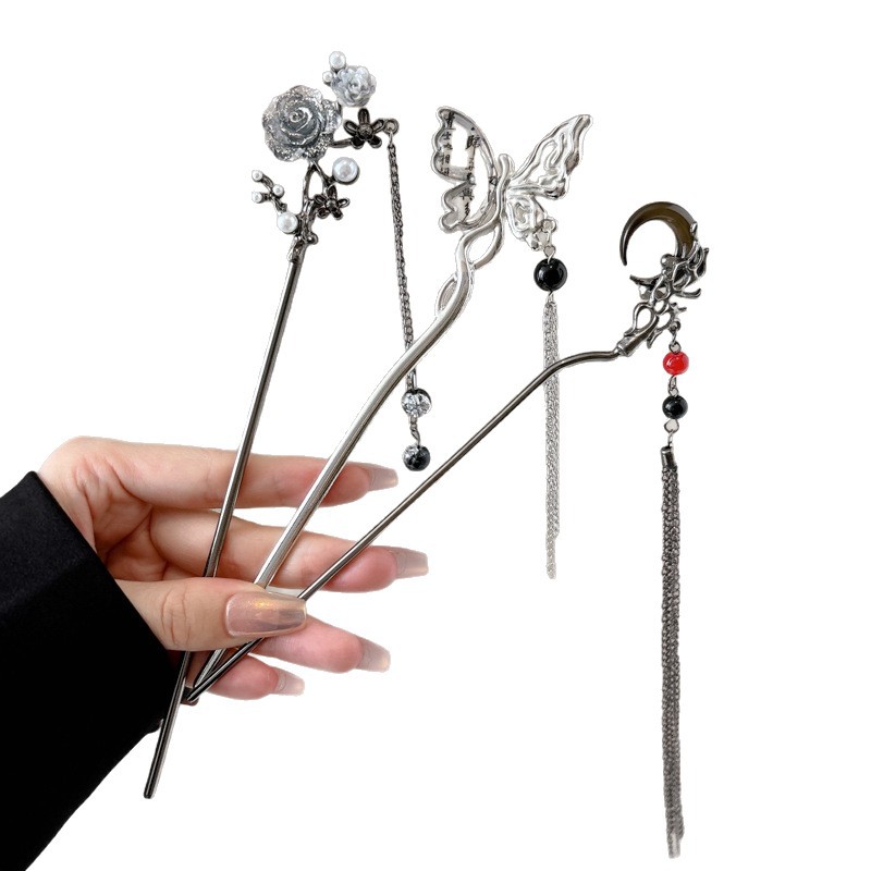 Nuevo estilo chino pinzas de cabello adornamiento de cabello imitación de jade Han vestidos antiguos pinzas de estilo chino al por mayor tocadillos acrílicos pinzas de cabello