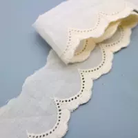 Новые хлопковые вышитые кружевные аксессуары, однослойная ажурная вышивка для женской одежды, ткани для дома, кружево