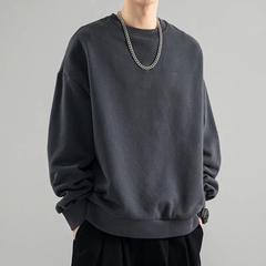 秋冬のパーカーの男性のゆるい丸首の頭の長袖の底のシャツの男性の百合のファッションの上着