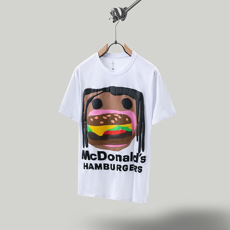 Travis de manga corta M mark Scott pequeño pato amarillo cactus relámpago rap tour TS pareja conjunta camiseta de hip-hop