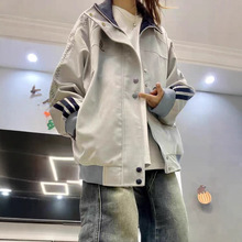 美式棒球服女2025新款春秋季韩系复古条纹休闲宽松学生夹克外套潮