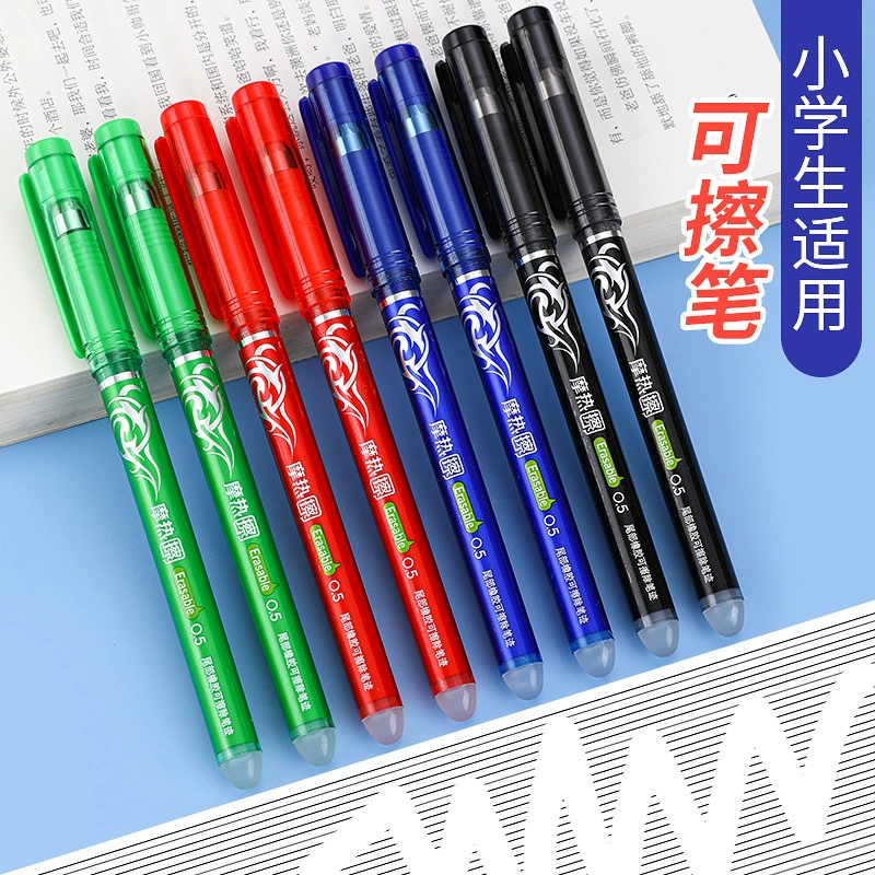 Гелевая ручка, термочувствительная ручка, фирменная ручка для офиса, ручка для экзаменов 0,5 мм, четырехцветный стираемый стержень для ручки