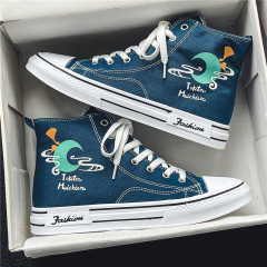 Canvas Shoes for Men - 2023 New Summer Breathable Sports Casual High-top Flat Platform Shoes for Youth - Versatile Trendy Shoes