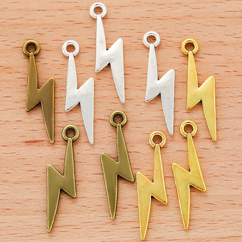 Cross-border New Lightning Necklace Pendant AliExpress Retro Alloy Electroplating DIY Material Jewelry Accessories Cross-border New Lightning Necklace Pendant AliExpress Retro Alloy Electroplating DIY Material Jewelry Accessories