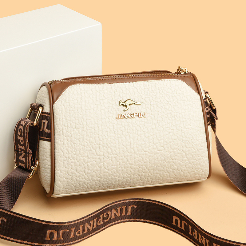 Borsa a spalla cilindrica a tre strati donna versatile_voghion.com